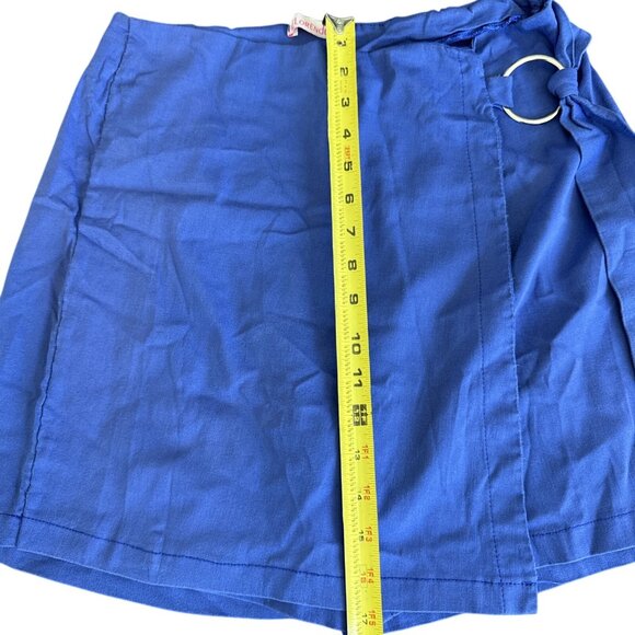 Vintage Lorendu Womens Blue Wrap Skort With Ring Detail Size L - Picture 5 of 7